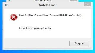 Virus AntiShotCut\AntiUsbShortCut.zip Error opening the file. SOLUCIÓN.