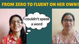 From zero to fluent in english by herself!! Inspiring journey. Real life english conversation.