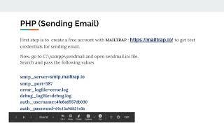 Send email from PHP script with localhost (XAMPP, MAMP, WAMP server) and mailtrap