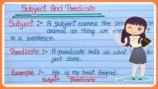 Subject And Predicate|Subject and Predicate english grammar|Subject|Predicate|Data Education|