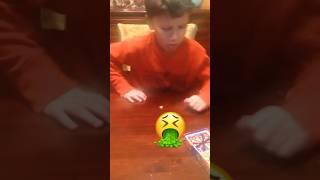 Kid pukes eating BeanBoozled Challenge #challenge #shorts #funny