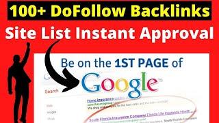 100+ DoFollow Backlinks Site List Instant Approval | How To Create Backlinks [ DoFollow ] In 2022