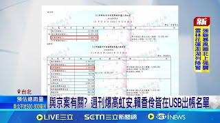 出現在USB出帳名單? 賴香伶:沒收到任何來自柯的錢 與京案有關? 週刊爆高虹安.賴香伶皆在USB出帳名單│記者 楊凱安 黃政杰│【台灣要聞】20241001│三立iNEWS