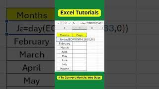 How to Convert Months into Days in Excel | Simple Excel Formula Tutorial