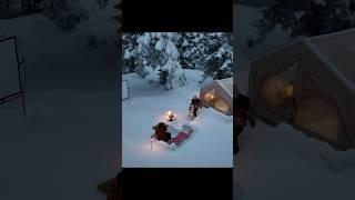 CAMPING IN DEEP SNOW WITH A 3-ROOM TENT