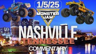 ONE OF THE BEST ARENA FREESTYLES IVE EVER SEEN! Monster Jam Nashville 3 2025 Commentary