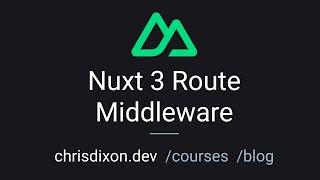 Nuxt 3 Route Middleware