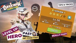 Dark War Survival: Tips and Tricks on Leveling Up Hero Fast & Food Output Review