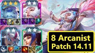 8 Arcanist Syndra Buffed? | New Patch 14.11 | TFT Comps | Full Gameplays |聯盟戰棋 | Set 11 |