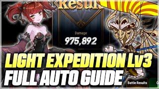 LIGHT EXPEDITION Lv3 (PAIN PURSUER MOROI) FULL AUTO GUIDE!!! (almost 1mil points) - Epic Seven