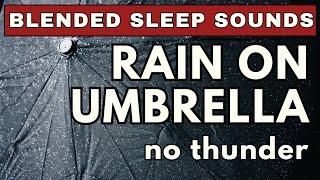 Rainy Serenade: Soft and Gentle Raindrops Dancing on an Umbrella  | 10-Hour Black Screen