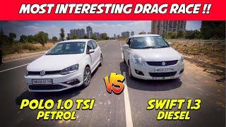 DRAG RACE: Polo TSI VS Swift VDi | German️ vs Japanese  | Polo ये क्या? | TURBO HOUSE