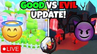  LIVE PET SIMULATOR 99 GOOD VS EVIL UPDATE  + HUGE PET GIVEAWAYS & MORE! PET SIM 99 LIVE | ROBLOX