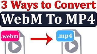[ 3 Ways ] WebM To MP4 Converter || Convert WebM Video Format to MP4 Format By Mukesh Burdak