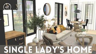 SINGLE LADY'S SMALL HOME || Sims 4 || CC SPEED BUILD + CC List