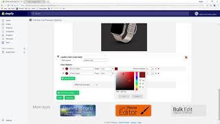 Custom Digital Watch - Infinite Live Preview Options, Shopify App - Webyze