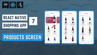 React Native Wine Shop App #7 - Products Listing Page