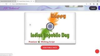 Republic day 26th january premium script Wishing Website Link pro Script free download how to