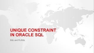 WHAT IS UNIQUE KEY CONSTRAINT IN ORACLE SQL?