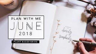 PLAN WITH ME | JUNE 2018 Bullet Journal Setup // PLANT BASED BRIDE