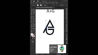 Create AG logo easily in adobe illustrator #shorts #logodesign #shorts