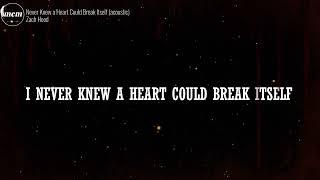 Never Knew a Heart Could Break Itself (Acoustic) - Zach Hood (Official Lyrics Video)