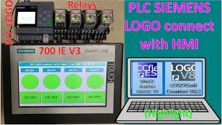 PLC SIEMENS LOGO connect with HMI Smart Line 700 IE V3