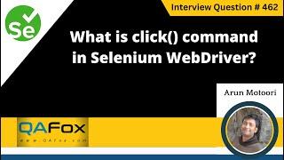 What is click() command in Selenium WebDriver (Selenium Interview Question #462)