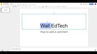 Tech Tip #6: Adding Comments in Google Docs/Sheets/Slides