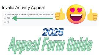 Appeal form guide invalid click activity 2025. How to recover disabled YouTube account?