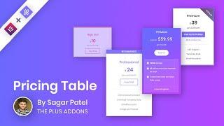 How to Setup Pricing table Price list widget in The Plus Addons for Elementor?