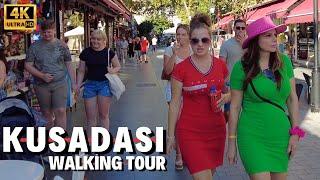 Kuşadası City Center Walking Tour | 2022 Turkey [4K UHD]