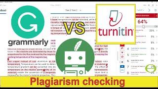 Grammarly free plagiarism checker versus Turnitin and Quillbot plagiarism checkers -tested