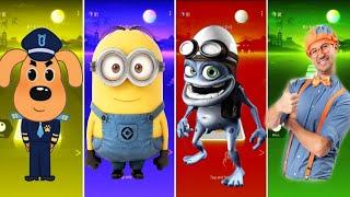 SHERIFF LABRADOR VS MINIONS VS CRAZY FROG VS BLIPPI TILES HOP EDM RUSH