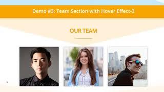 Divi Team Section Layouts with Custom Hover Effects