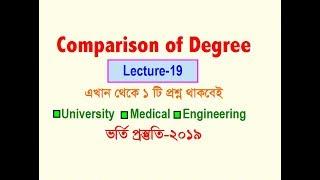 Comparison of Degree | Lecture-19 | Admission English-2019