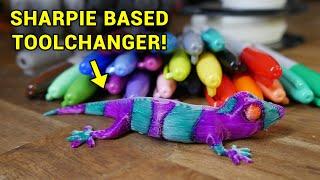Smart multi-colour 3D printing using only Sharpies and printed parts