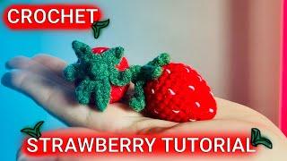 OMG...This Crochet Strawberry is TOO Cute!  Perfect for Keychains, Charms & More! (Easy Tutorial)