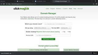 Chapter 5  - How To Add A Custom Domain To Click Magick ?