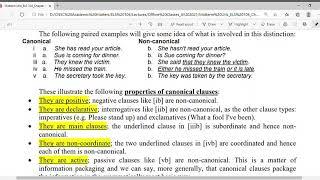 The Structure and Properties of Canonical and Non-Canonical Clauses