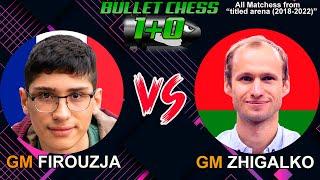 Alireza Firouzja vs Zhigalko Sergei  | Bullet chess 1+0 | lichess.org