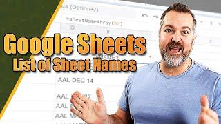 Google Sheets: Get List of all Sheet Names and Reference Cells on other sheets