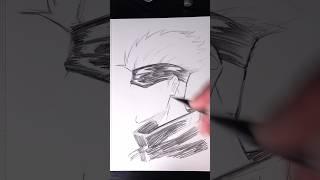 Drawing Satoru Gojo Side Profile #art #sketch #shorts #tutorial #drawingtutorial #anime