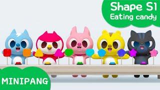 Learn shapes with MINIPANG | shape S1 | Eating candy | MINIPANG TV 3D Play