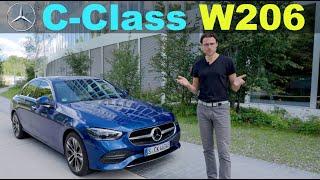2022 Mercedes C-Class driving REVIEW - the almost EV C-Class with the new W206 PHEV range test!