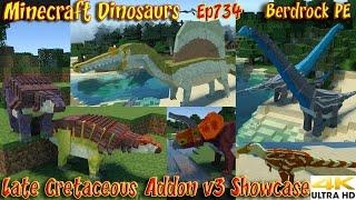 Late Cretaceous Addon v3 Showcase Bedrock PE Dinosaur Addon Minecraft Dinosaurs E734