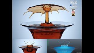 Water Drops Splash Art Qv2+Macro with Realflow 10 By: JaBuAr3D