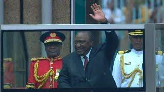 Kenya's outgoing President Uhuru Kenyatta arrives for Ruto's swearing-in ceremony | AFP