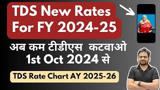 TDS Section and Rates | TDS Rate Chart for FY 2024-25 | TDS Slab 24-25 | TDS Rate on Salary FD Rent