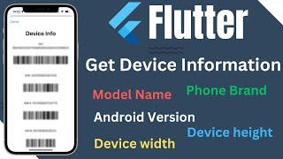 Get Device Information In Flutter